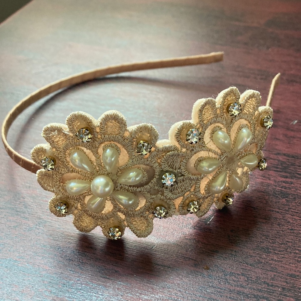 Elegant Floral Embellished Headband